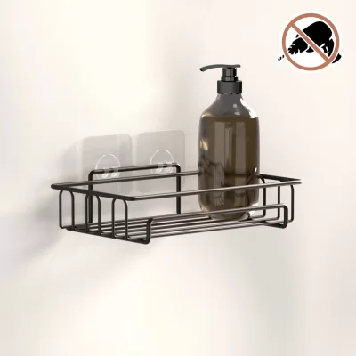Adhesive Shower Caddy, Shower Shelf, No Drilling Shower Organizer for Inside Shower & Kitchen Storage