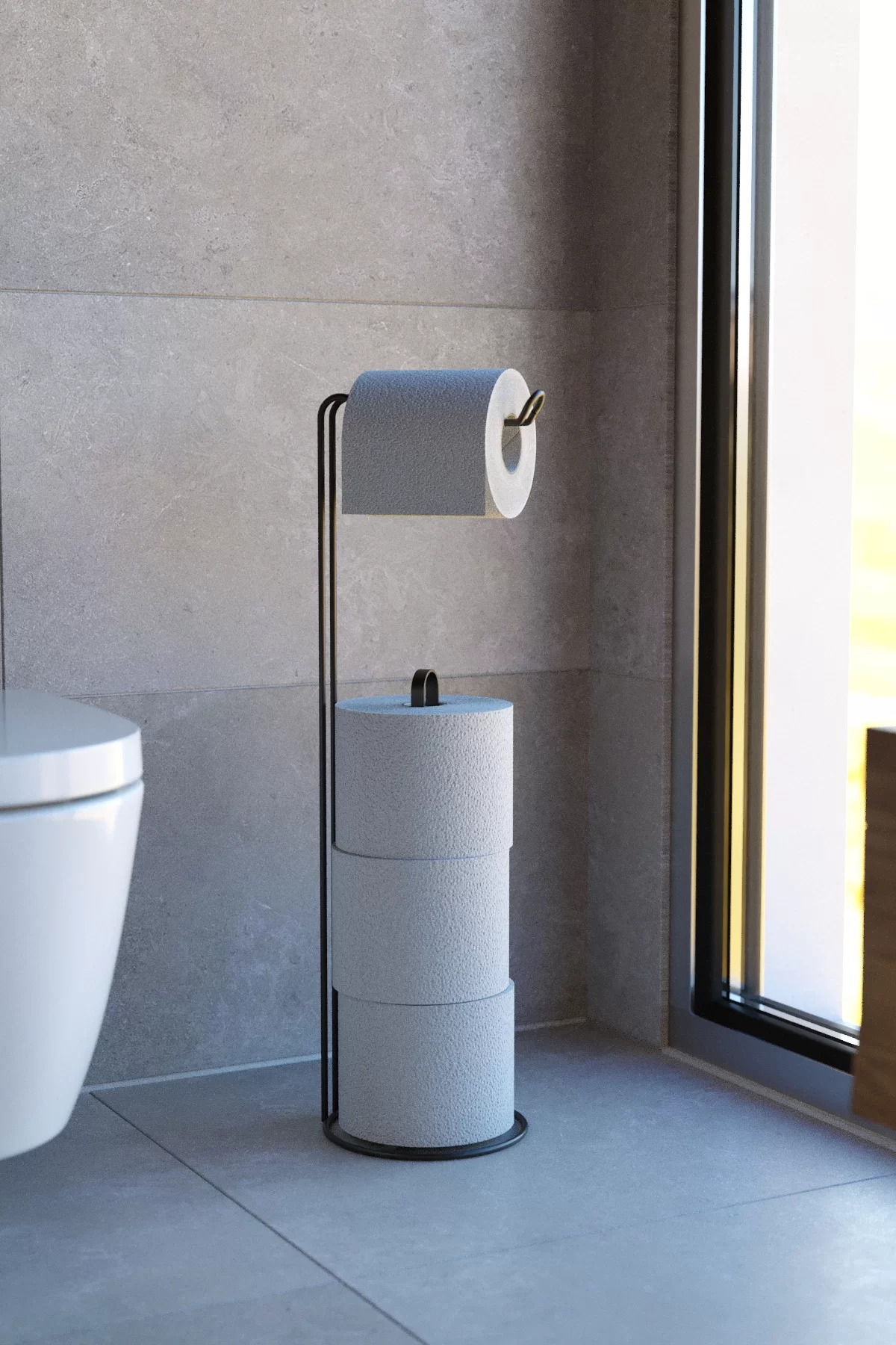 JM092 Toilet Paper Holder Rezerv Stand - Tekno-tel