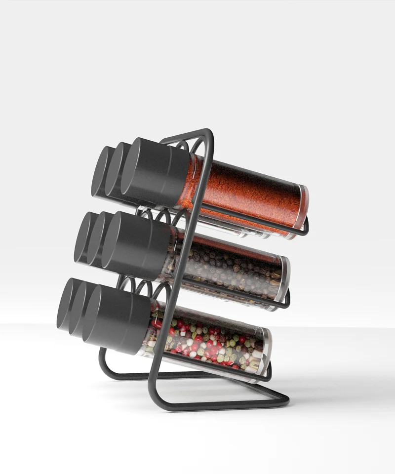 MG025 PISA Wall Spice Rack 9 Jar