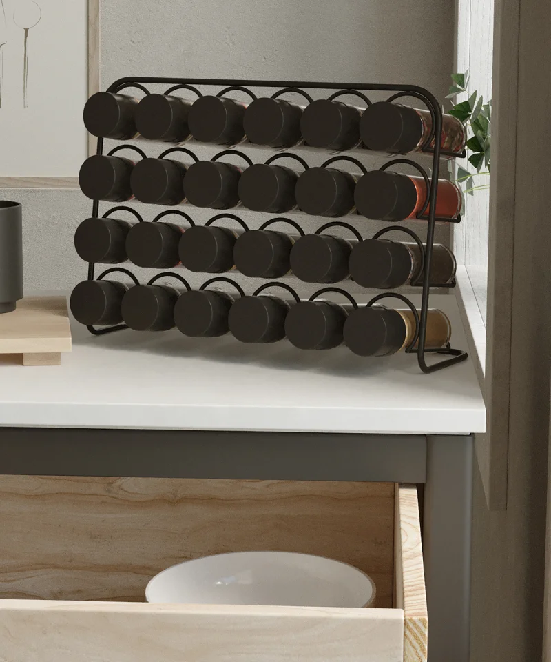 MG029 PISA Wall Spice Rack 24 Jar
