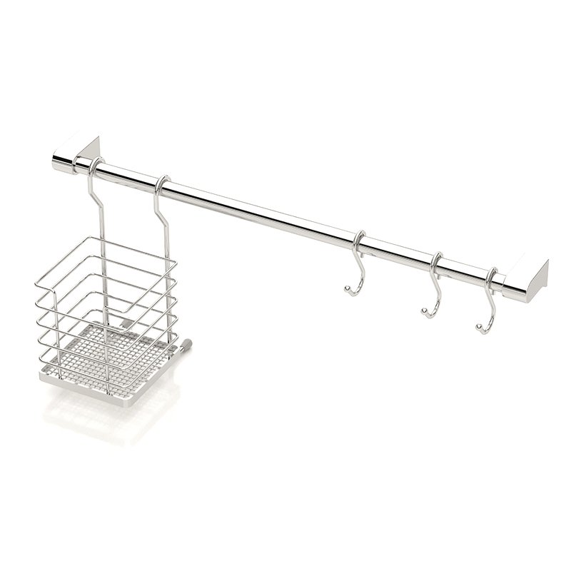 MG056 Kitchen Rail Set, 60 Cm Tube with 3 Hooks