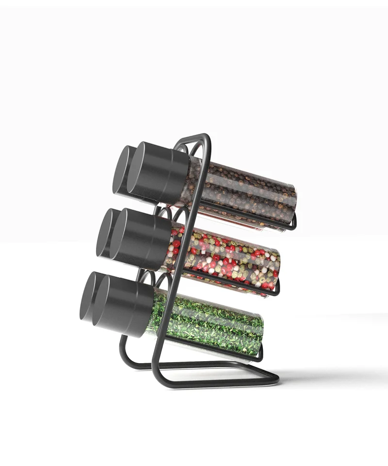 MG028 PISA Wall Spice Rack 6 Jar