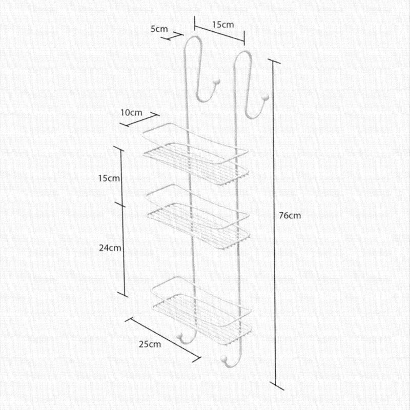 BK066W Cabinet Hanger 3 Tiers White Matte