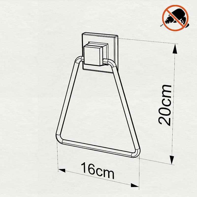 EF233 easyFIX Towel Holder, Self-adhesive