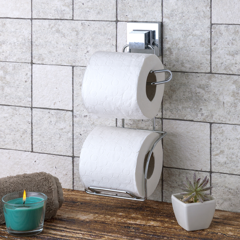 EF282 easyFIX Roll Toilet Paper Holder with Rezerv, Self-adhesive