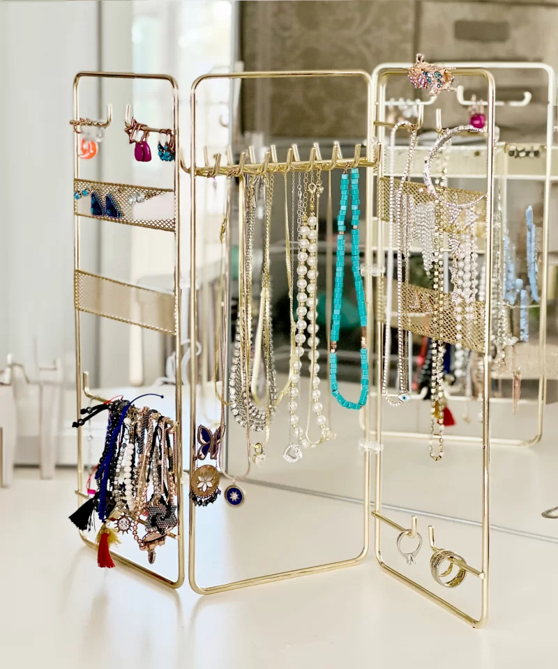 EG210 3 Pieces Decorative Jewelry Organizer, Jewelry Stand, Necklace Ring Earring Stand 
