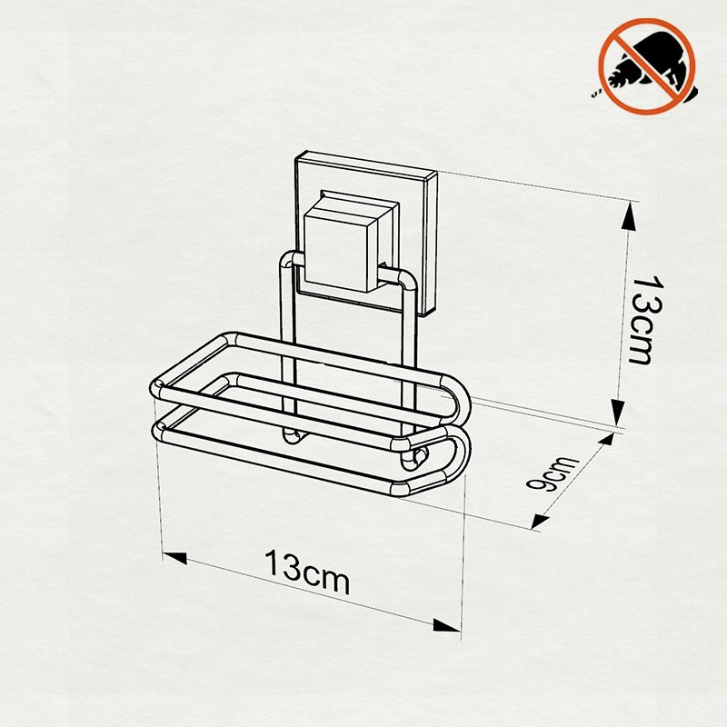 EF271 easyFIX Roll Toilet Paper Holder, Self-adhesive