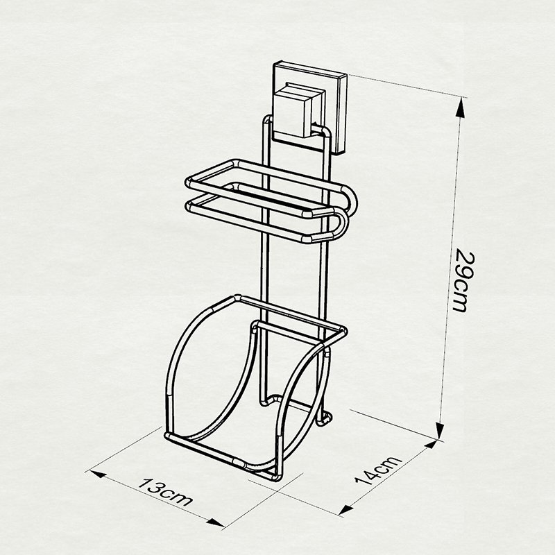 EF282 easyFIX Roll Toilet Paper Holder with Rezerv, Self-adhesive