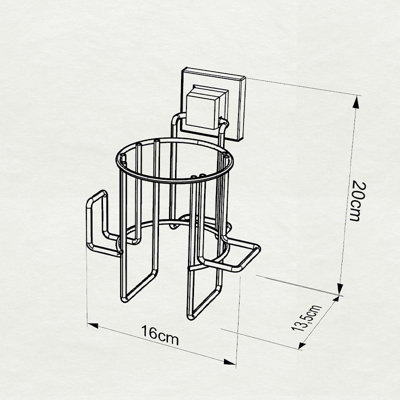 EF262 easyFIX Hair Dryer Holder, Self-adhesive