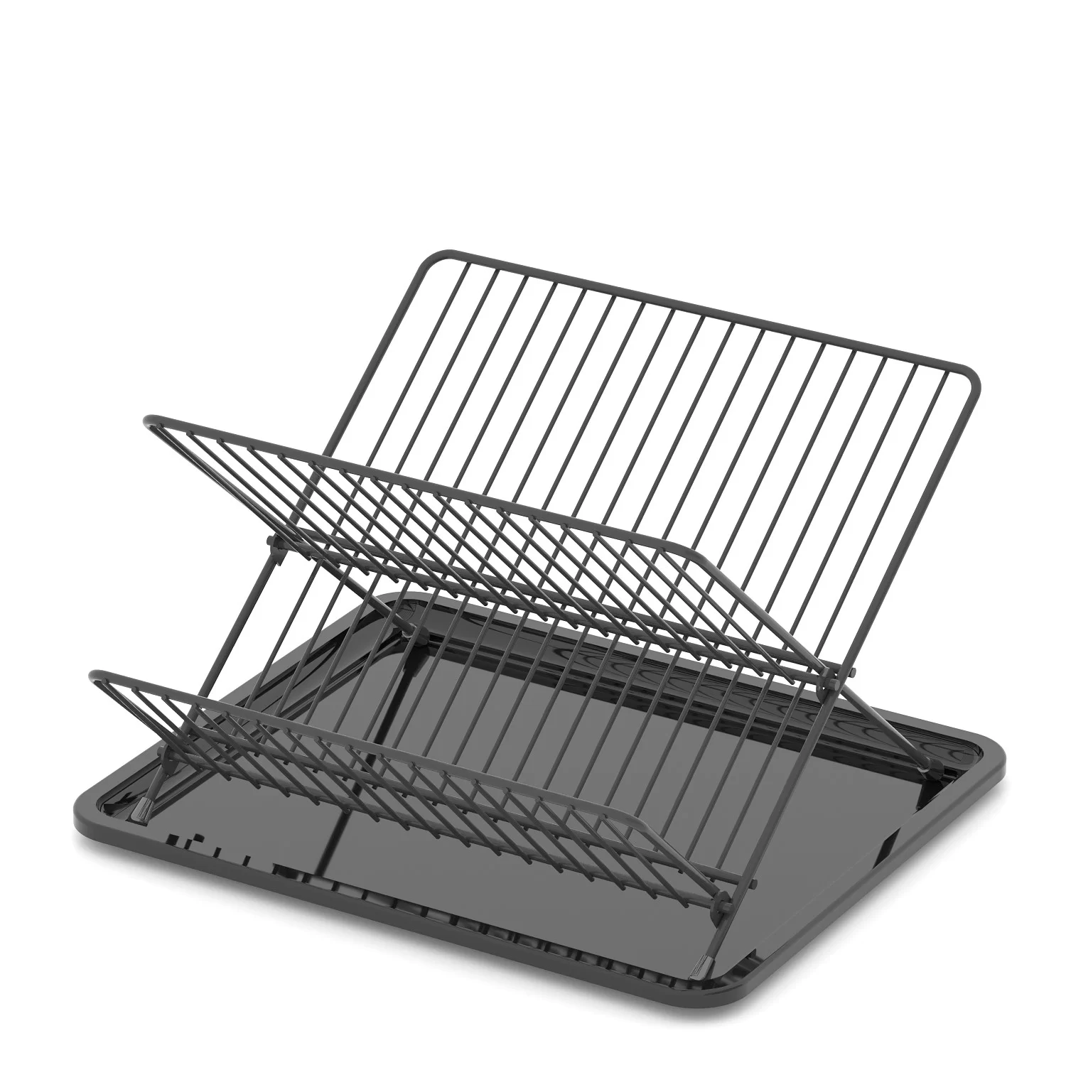 KB004 Dish Drainer Two Tiers, Foldable with Cutlery Tray