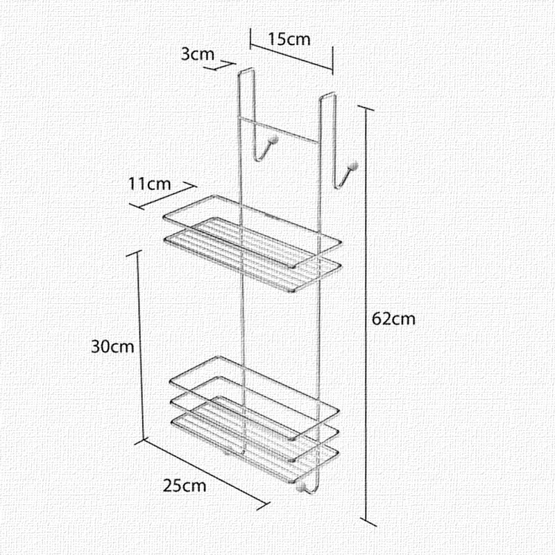 LM065W Cabinet Hanger 2 Tiers Matte White