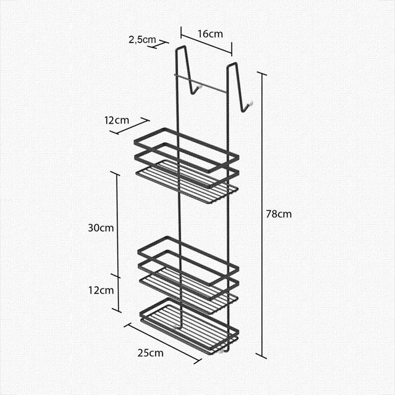 LM580B Cabinet Hanger 3 Tiers Black Matte