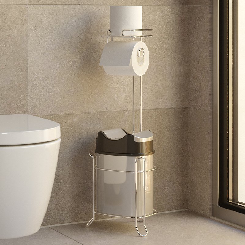 MG098GK Toilet Paper Holder Stand with Dust Bin 5,5 lt