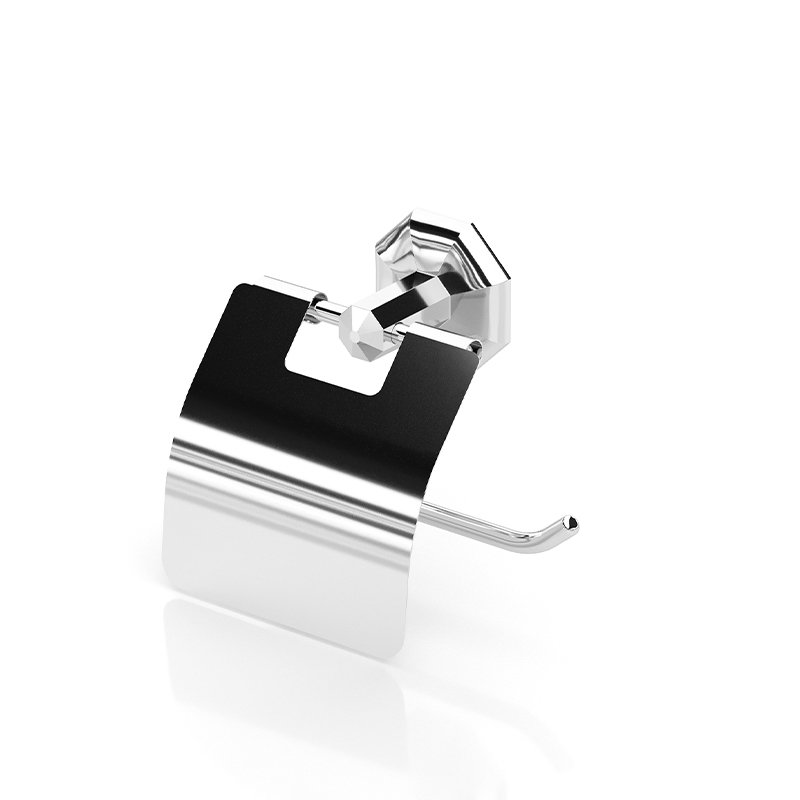 MG191P Toilet Paper Holder with Lid Chrome - PETEK Line