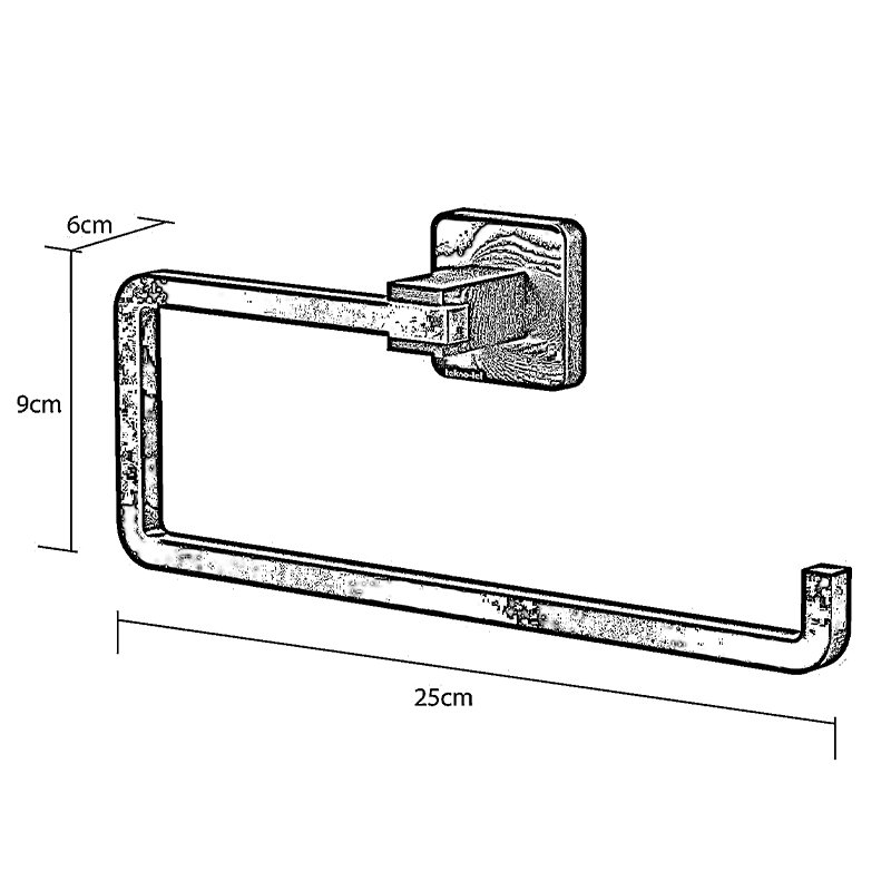 MG396B Aluminum Roll Paper Holder - Matte Black