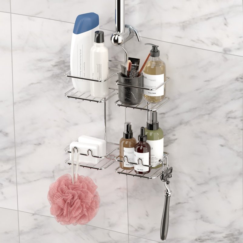 TEKNOTEL Shower Caddy Bathroom Organizer Rust Proof Wire Durable