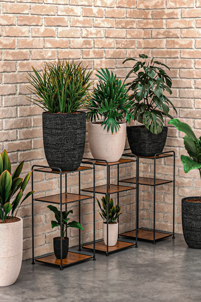 MG101 3 Tier Foldable Wood Shelf