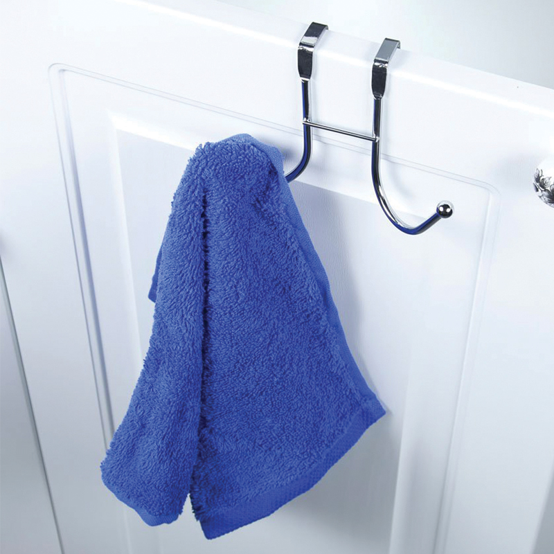 SF236W Space Saver Towel Holder 2 Hooks