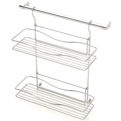 MG042 Foldable Spice Rack 2 Tiers with 40 cm Rail