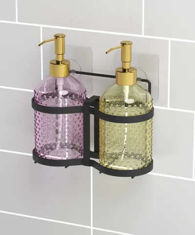 EG404 2 Soap Dispensers with NO DRILL Stand