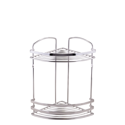 BK082SS Bath Corner Shelf Two Tiers - INOX