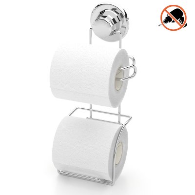 DM282 Roll Toilet Paper Holder with Rezerv and Suction Cup