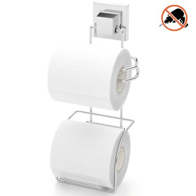 EF282 easyFIX Roll Toilet Paper Holder with Rezerv, Self-adhesive