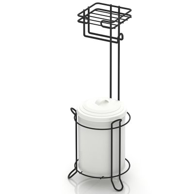 MG095B Toilet Paper Holder Stand with Trash Can