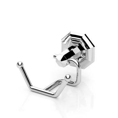 MG236P Towel Holder 2 Hooks Chrome - PETEK Line