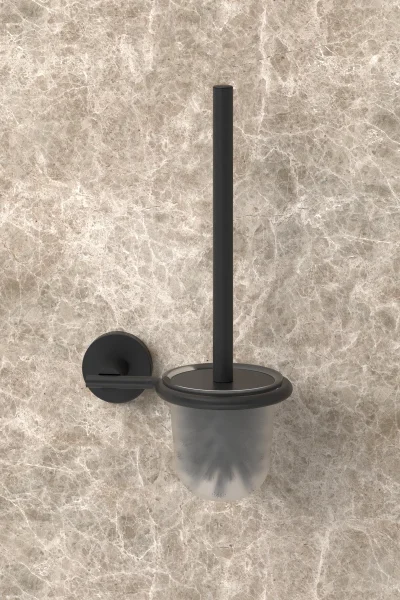 MG467 Aluminum Toilet Brush Set - Matte Black