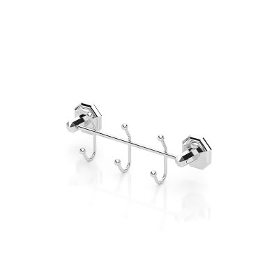 MG693P Three Hook Rack Chrome - PETEK Line