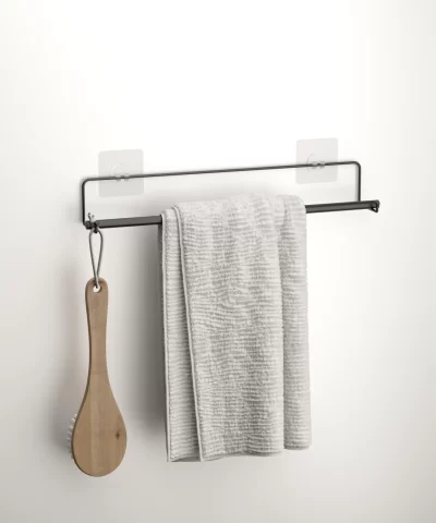 ST160 Towel Holder with Hook, No Drill 