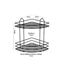BK002 eco Bath Corner Shelf Two Tiers