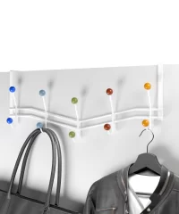 MG091 Colorful Wooden Knob 5 Door Hangers