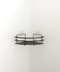ST107H Corner Shower Caddy Bathroom Shower Organizer Shelves with Hooks, Self Adhesive No Drilling
