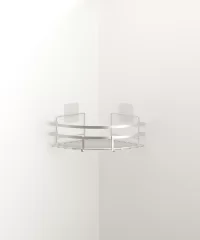 ST107H Corner Shower Caddy Bathroom Shower Organizer Shelves with Hooks, Self Adhesive No Drilling