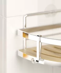ST173 Corner Caddy with Hook & Self Adhesive