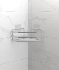 ST177H Corner Shower Caddy Bathroom Shower Organizer Shelves with Hooks, Self Adhesive No Drilling