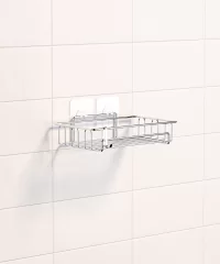 ST142 Adhesive Shower Caddy, Shower Shelf, No Drilling Shower Organizer for Inside Shower & Kitchen Storage