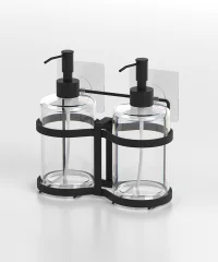 ST405 2 Soap Dispensers with NO DRILL Stand