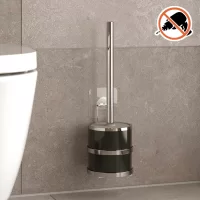 ST096 Toilet Bowl Brush Holder Set, Self Adhesive No Drilling